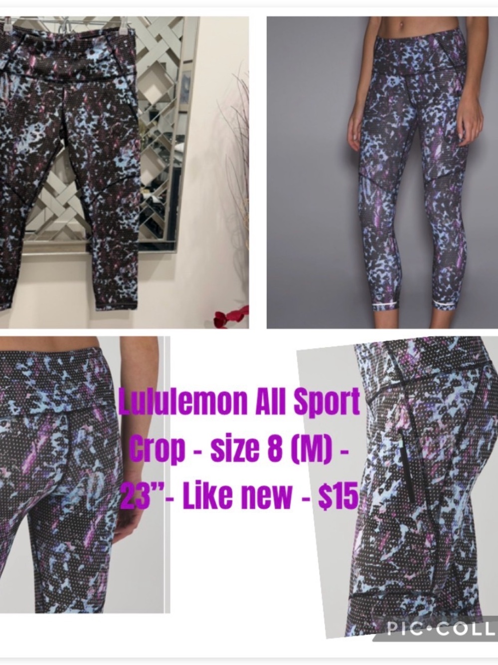 Lululemon All Sport Crop 23” - Size 8